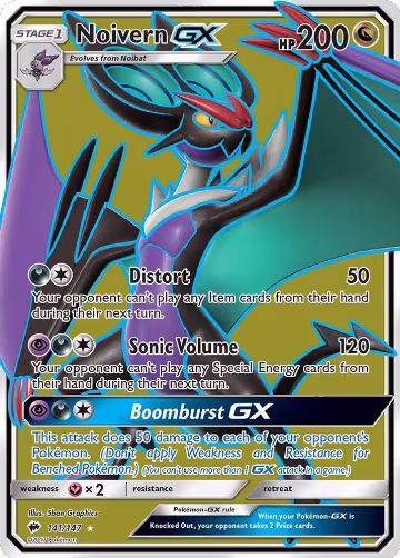 Noivern GX (Full Art) (141/147), SM - Burning Shadows — Pokémon card price