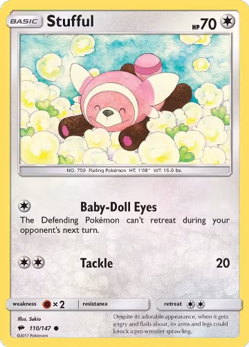 Stufful (110/147), SM - Burning Shadows — Pokémon card price