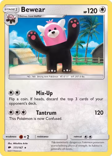 Bewear (111/147), SM - Burning Shadows — Pokémon card price