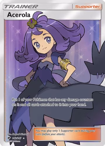 Acerola (Full Art) (142/147), SM - Burning Shadows — Pokémon card price