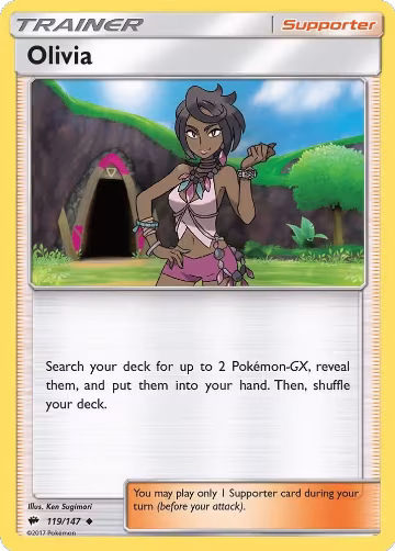 Olivia (119/147), SM - Burning Shadows — Pokémon card price