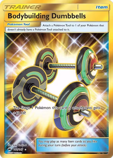 Bodybuilding Dumbbells (Secret) (161/147), SM - Burning Shadows — Pokémon card price