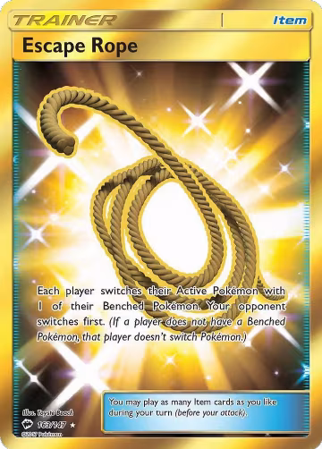 Escape Rope (Secret) (163/147), SM - Burning Shadows — Pokémon card price
