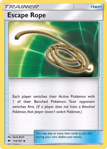 Escape Rope (114/147), SM - Burning Shadows — Pokémon card price