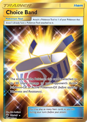 Choice Band (Secret) (162/147), SM - Burning Shadows — Pokémon card price