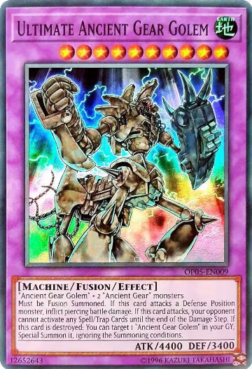 Ultimate Ancient Gear Golem (OP05-EN009), OTS Tournament Pack 5 — Yu-Gi-Oh! card price
