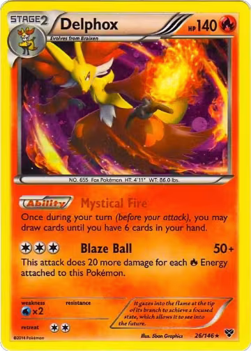 Delphox - 26/146 (Cosmos Holo) (026/146), Blister Exclusives — Pokémon card price