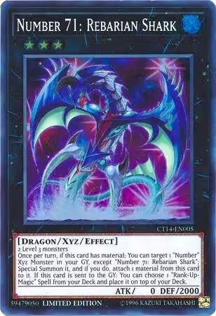 Number 71: Rebarian Shark (CT14-EN005), 2017 Mega-Tins — Yu-Gi-Oh! card price
