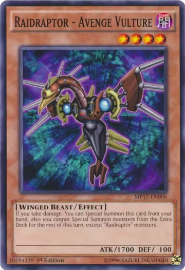 Raidraptor - Avenge Vulture (MP17-EN006), 2017 Mega-Tins Mega Pack — Yu-Gi-Oh! card price