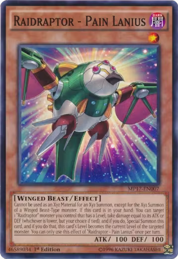 Raidraptor - Pain Lanius (MP17-EN007), 2017 Mega-Tins Mega Pack — Yu-Gi-Oh! card price