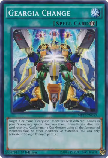 Geargia Change (MP17-EN053), 2017 Mega-Tins Mega Pack — Yu-Gi-Oh! card price