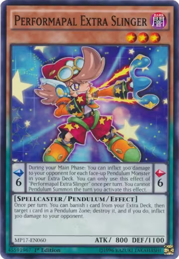 Performapal Extra Slinger (MP17-EN060), 2017 Mega-Tins Mega Pack — Yu-Gi-Oh! card price