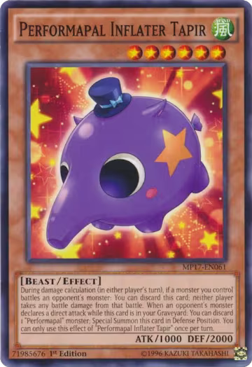 Performapal Inflater Tapir (MP17-EN061), 2017 Mega-Tins Mega Pack — Yu-Gi-Oh! card price