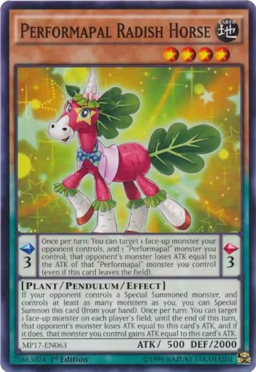 Performapal Radish Horse (MP17-EN063), 2017 Mega-Tins Mega Pack — Yu-Gi-Oh! card price