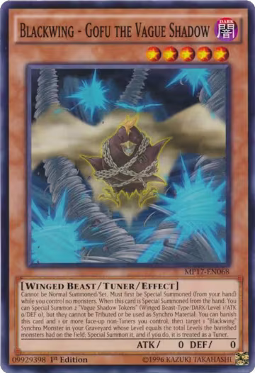 Blackwing - Gofu the Vague Shadow (MP17-EN068), 2017 Mega-Tins Mega Pack — Yu-Gi-Oh! card price