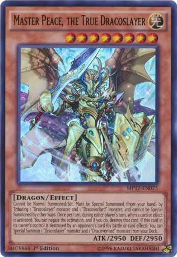 Master Peace, the True Dracoslayer (MP17-EN075), 2017 Mega-Tins Mega Pack — Yu-Gi-Oh! card price