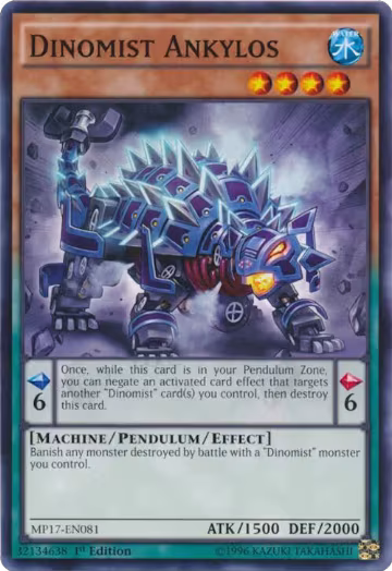 Dinomist Ankylos (MP17-EN081), 2017 Mega-Tins Mega Pack — Yu-Gi-Oh! card price