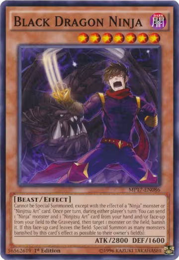 Black Dragon Ninja (MP17-EN086), 2017 Mega-Tins Mega Pack — Yu-Gi-Oh! card price