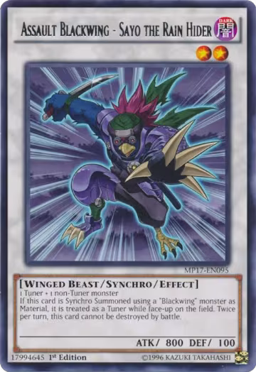 Assault Blackwing - Sayo the Rain Hider (MP17-EN095), 2017 Mega-Tins Mega Pack — Yu-Gi-Oh! card price