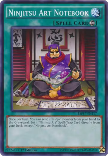 Ninjitsu Art Notebook (MP17-EN117), 2017 Mega-Tins Mega Pack — Yu-Gi-Oh! card price