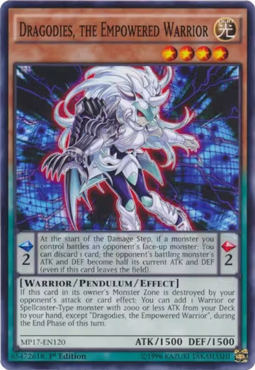Dragodies, the Empowered Warrior (MP17-EN120), 2017 Mega-Tins Mega Pack — Yu-Gi-Oh! card price