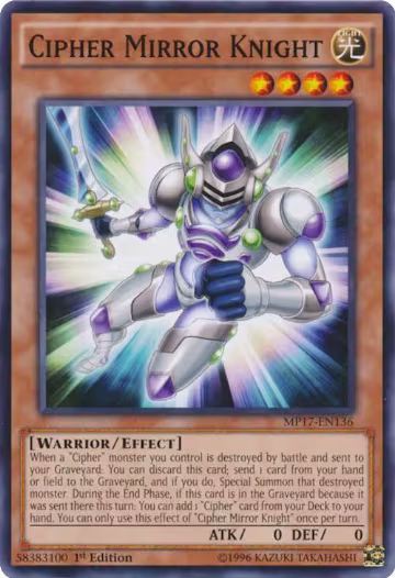 Cipher Mirror Knight (MP17-EN136), 2017 Mega-Tins Mega Pack — Yu-Gi-Oh! card price