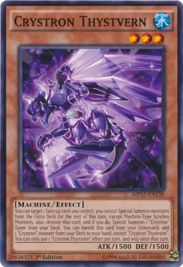 Crystron Thystvern (MP17-EN139), 2017 Mega-Tins Mega Pack — Yu-Gi-Oh! card price