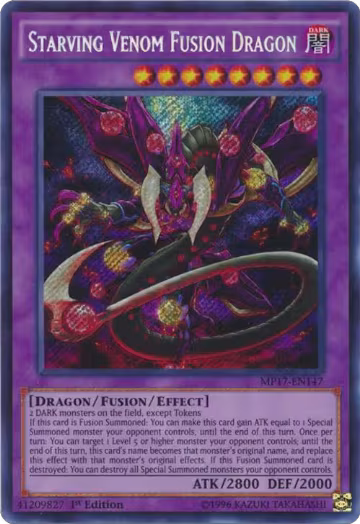 Starving Venom Fusion Dragon (MP17-EN147), 2017 Mega-Tins Mega Pack — Yu-Gi-Oh! card price