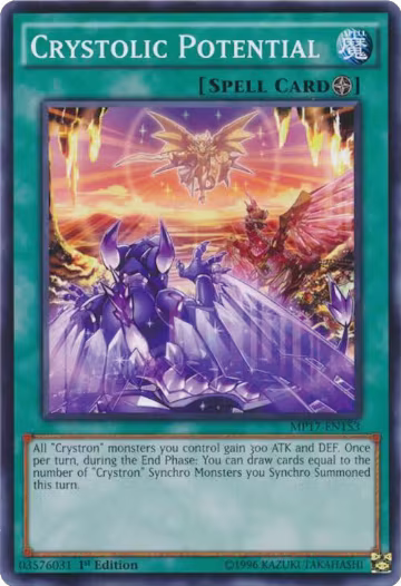 Crystolic Potential (MP17-EN153), 2017 Mega-Tins Mega Pack — Yu-Gi-Oh! card price