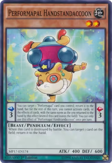 Performapal Handstandaccoon (MP17-EN174), 2017 Mega-Tins Mega Pack — Yu-Gi-Oh! card price