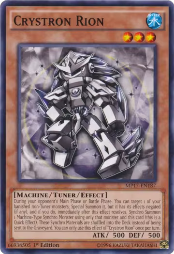 Crystron Rion (MP17-EN187), 2017 Mega-Tins Mega Pack — Yu-Gi-Oh! card price