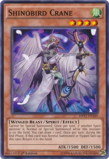 Shinobird Crane (MP17-EN189), 2017 Mega-Tins Mega Pack — Yu-Gi-Oh! card price