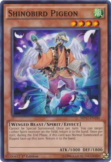 Shinobird Pigeon (MP17-EN190), 2017 Mega-Tins Mega Pack — Yu-Gi-Oh! card price