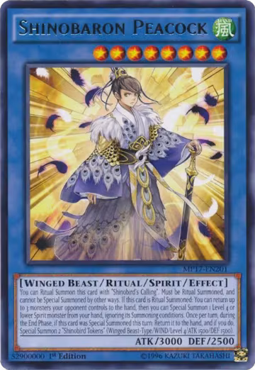 Shinobaron Peacock (MP17-EN201), 2017 Mega-Tins Mega Pack — Yu-Gi-Oh! card price