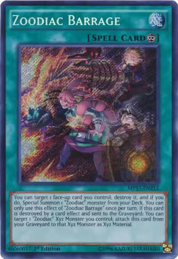 Zoodiac Barrage (MP17-EN212), 2017 Mega-Tins Mega Pack — Yu-Gi-Oh! card price