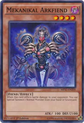 Mekanikal Arkfiend (MP17-EN236), 2017 Mega-Tins Mega Pack — Yu-Gi-Oh! card price