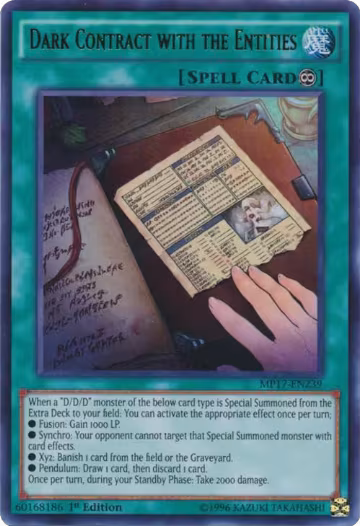Dark Contract with the Entities (MP17-EN239), 2017 Mega-Tins Mega Pack — Yu-Gi-Oh! card price