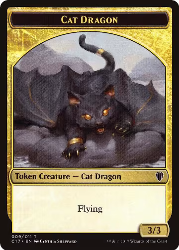 Cat Dragon // Dragon (006) Double-Sided Token (9 // 6), Commander 2017 — Magic card price