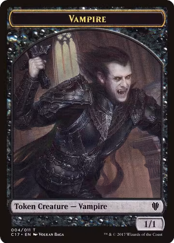 Vampire // Zombie Double-sided Token (4 // 5), Commander 2017 — Magic card price