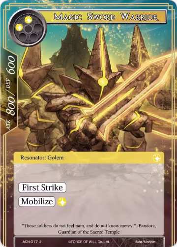 Magic Sword Warrior (ACN-017), Ancient Nights — Force of Will card price