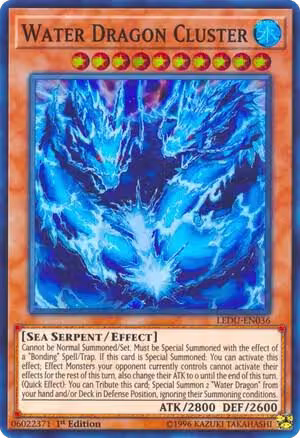 Water Dragon Cluster (LEDU-EN036), Legendary Duelists — Yu-Gi-Oh! card price