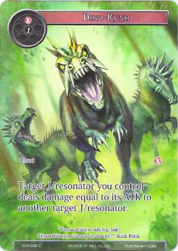 Dino-Rush (Full Art) (ACN-036), Ancient Nights — Force of Will card price