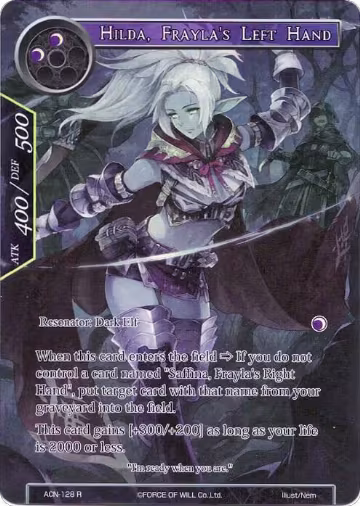 Hilda, Frayla's Left Hand (Full Art) (ACN-128) — card price