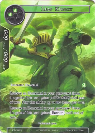 Leaf Knight (Full Art) (ACN-103), Ancient Nights — Force of Will card price