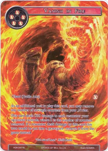 Vanish in Fire (Full Art) (ACN-057), Ancient Nights — Force of Will card price
