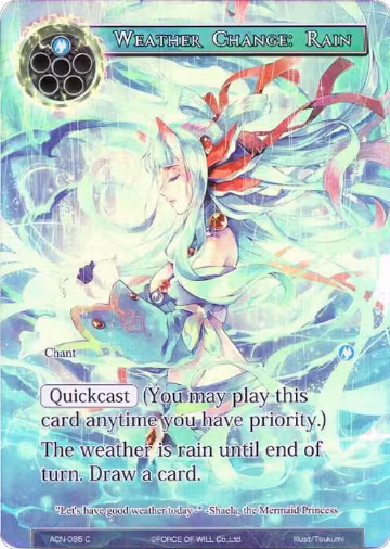Weather Change: Rain (Full Art) (ACN-085), Ancient Nights — Force of Will card price