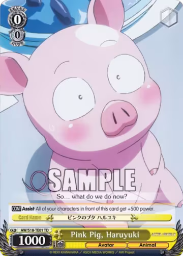 Pink Pig, Haruyuki (AW/S18-TE01 TD), Accel World — Weiß Schwarz card price
