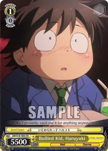 Bullied Kid, Haruyuki (AW/S18-TE05 TD), Accel World — Weiß Schwarz card price