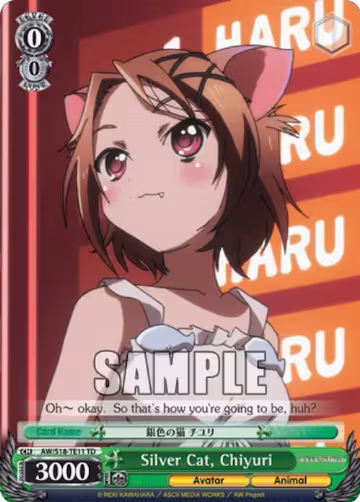 Silver Cat, Chiyuri (AW/S18-TE11 TD), Accel World — Weiß Schwarz card price