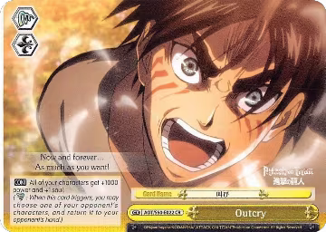 Outcry (AOT/S50-E022 CR), Attack on Titan Vol. 2 — Weiß Schwarz card price